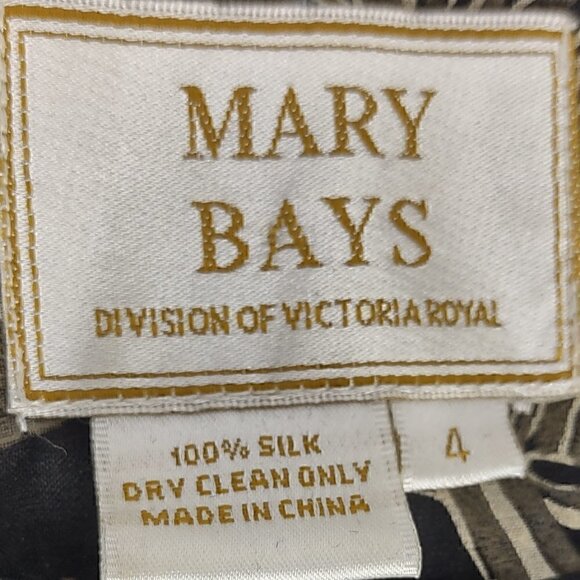 Mary Bays (Victoria Royal) Vintage Beaded Floral Print Silk Blazer, Size 4 - Picture 12 of 12